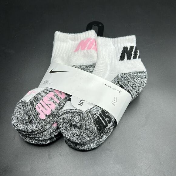 Nike Other - Nike Girls Youth Ankle Socks – 6 Pack (10C-3Y, Multi-Color)